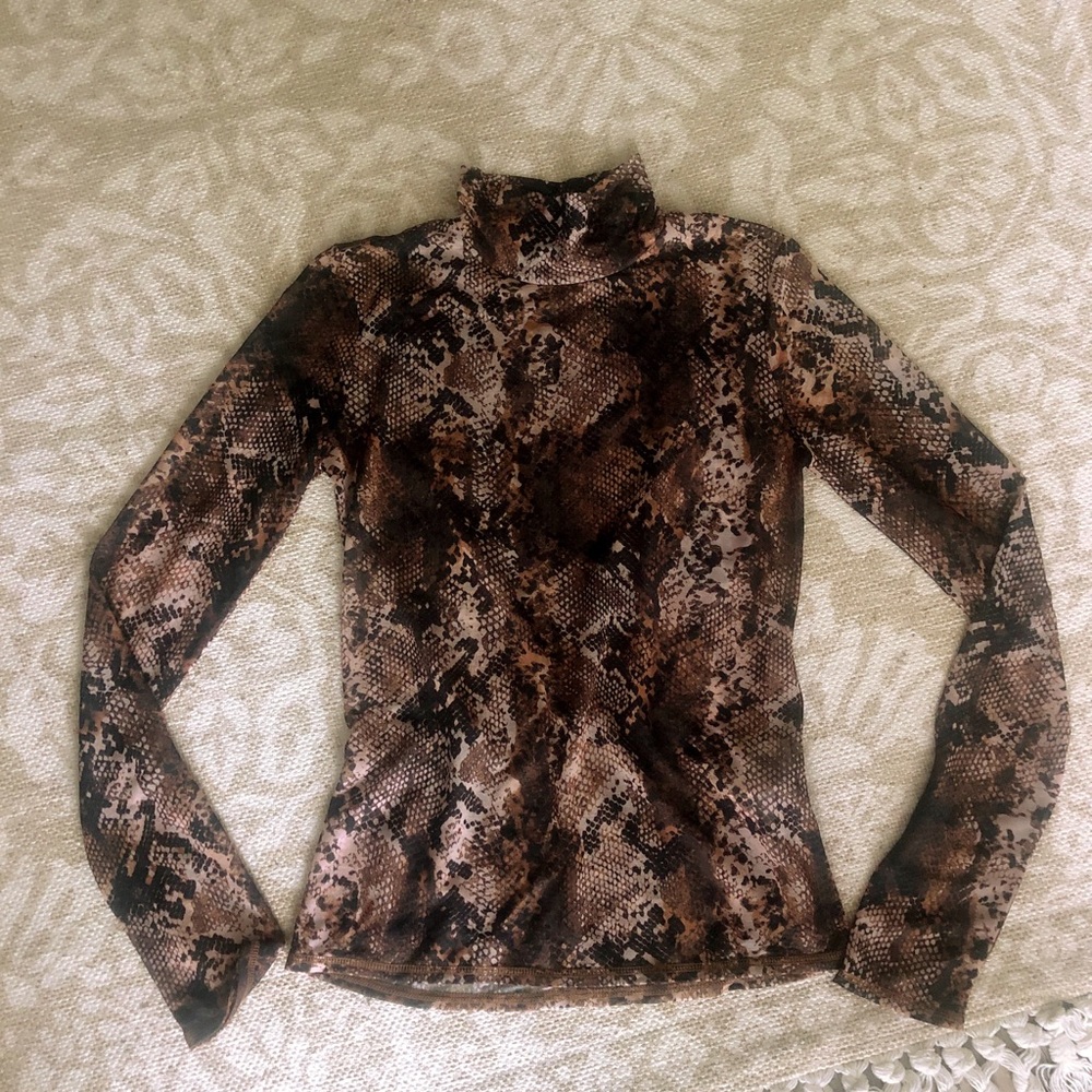 ZARA semi-sheer reptile top!!